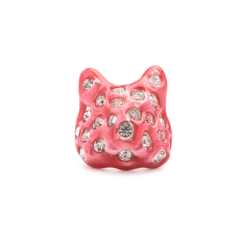 PUFFY BUNNY RING - HOT PINK sold by Ali Golden