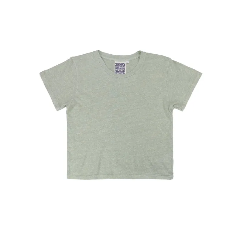 CROPPED LOREL TEE - AGAVE GREEN sold by Ali Golden