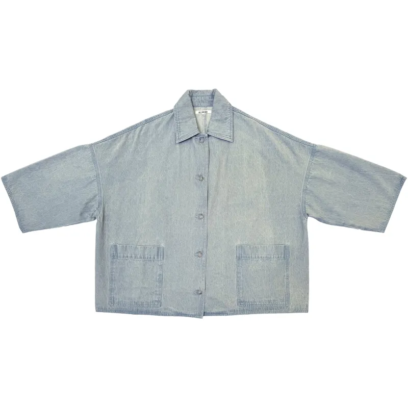OVERSIZED SHIRT JACKET - LIGHT DENIM sold by Ali Golden