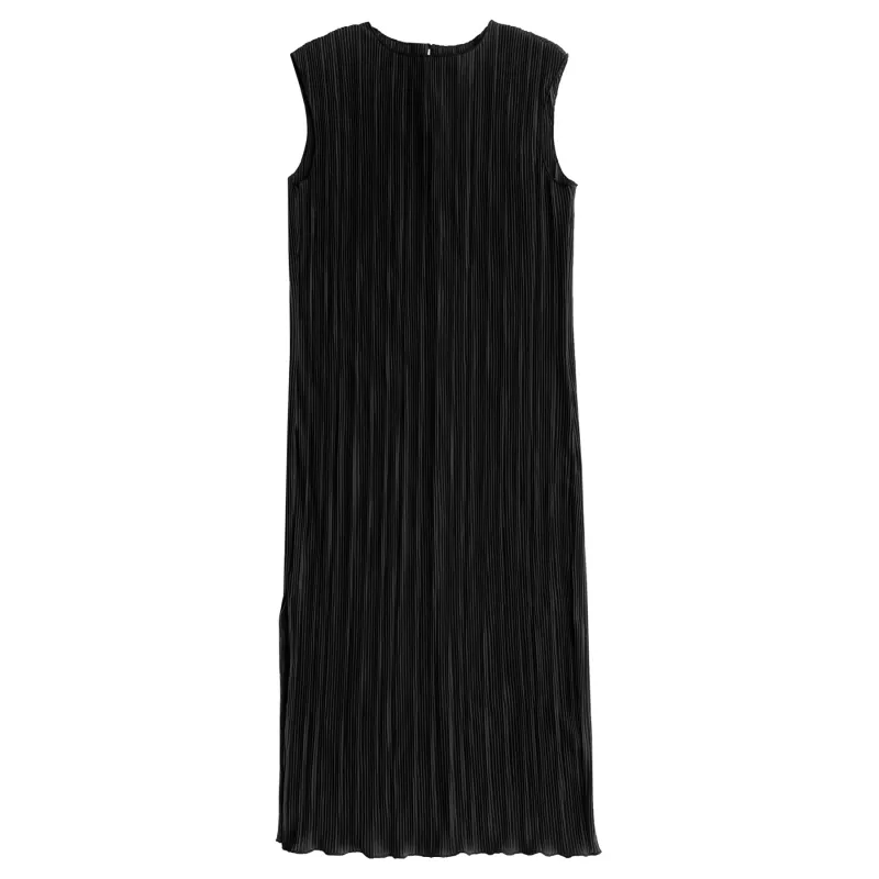 PLEATED TANK DRESS - BLACK made by Ali Golden