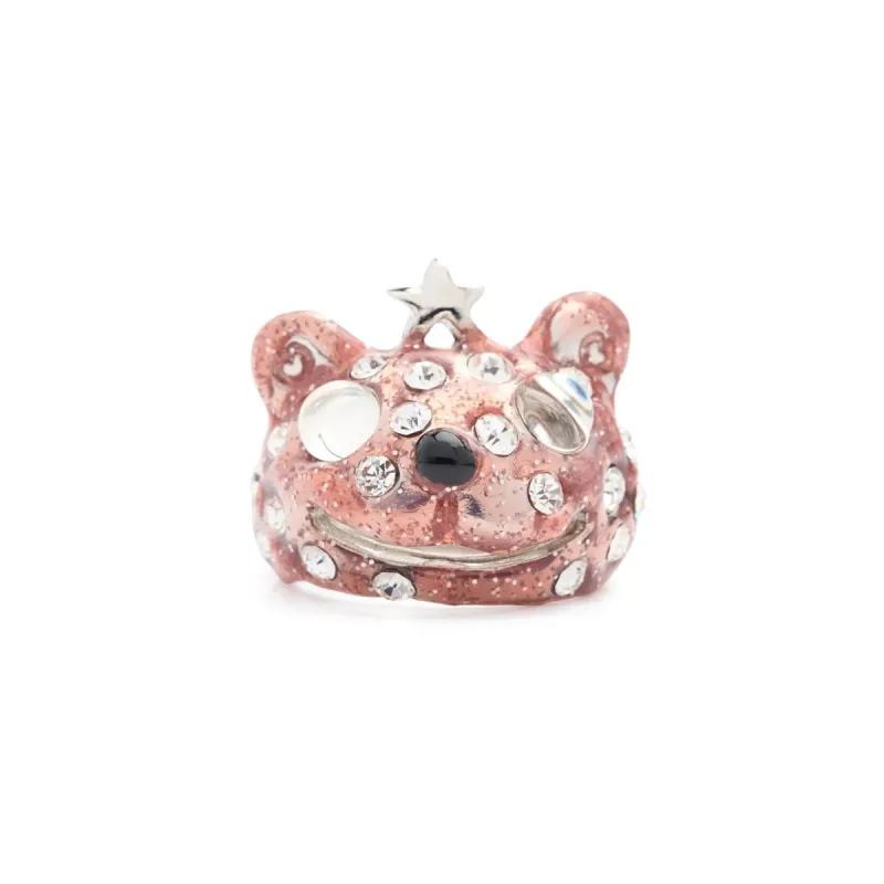 PRINCESS BEAR RING - LIGHT PINK FRECKLES sold by Ali Golden