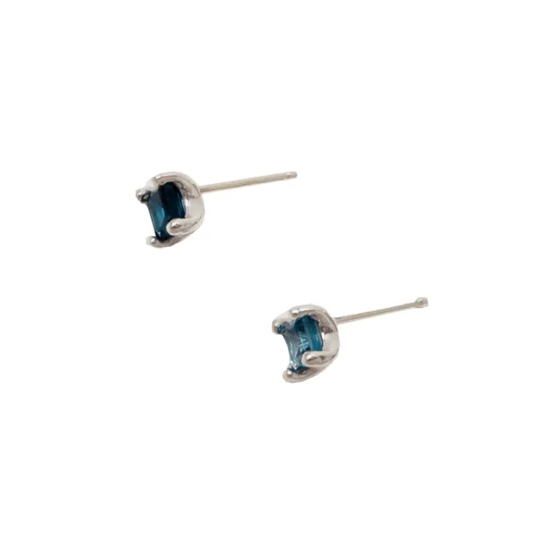JOSIE STUDS - BLUE AND STERLING SILVER made by Wolf Circus