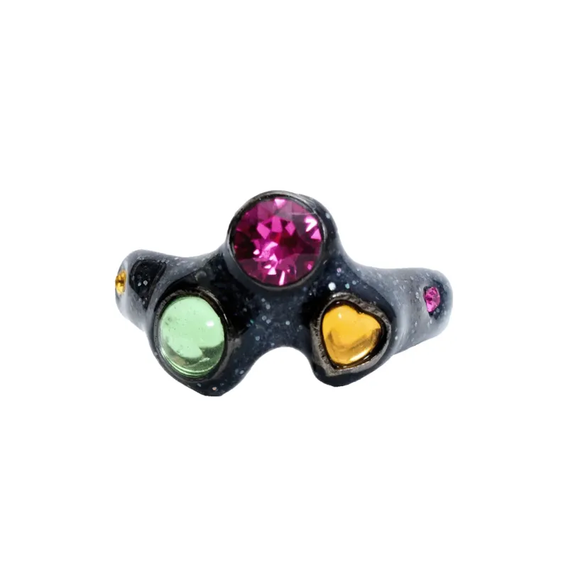 FLORENCE RING - GLITTER BLACK sold by Ali Golden