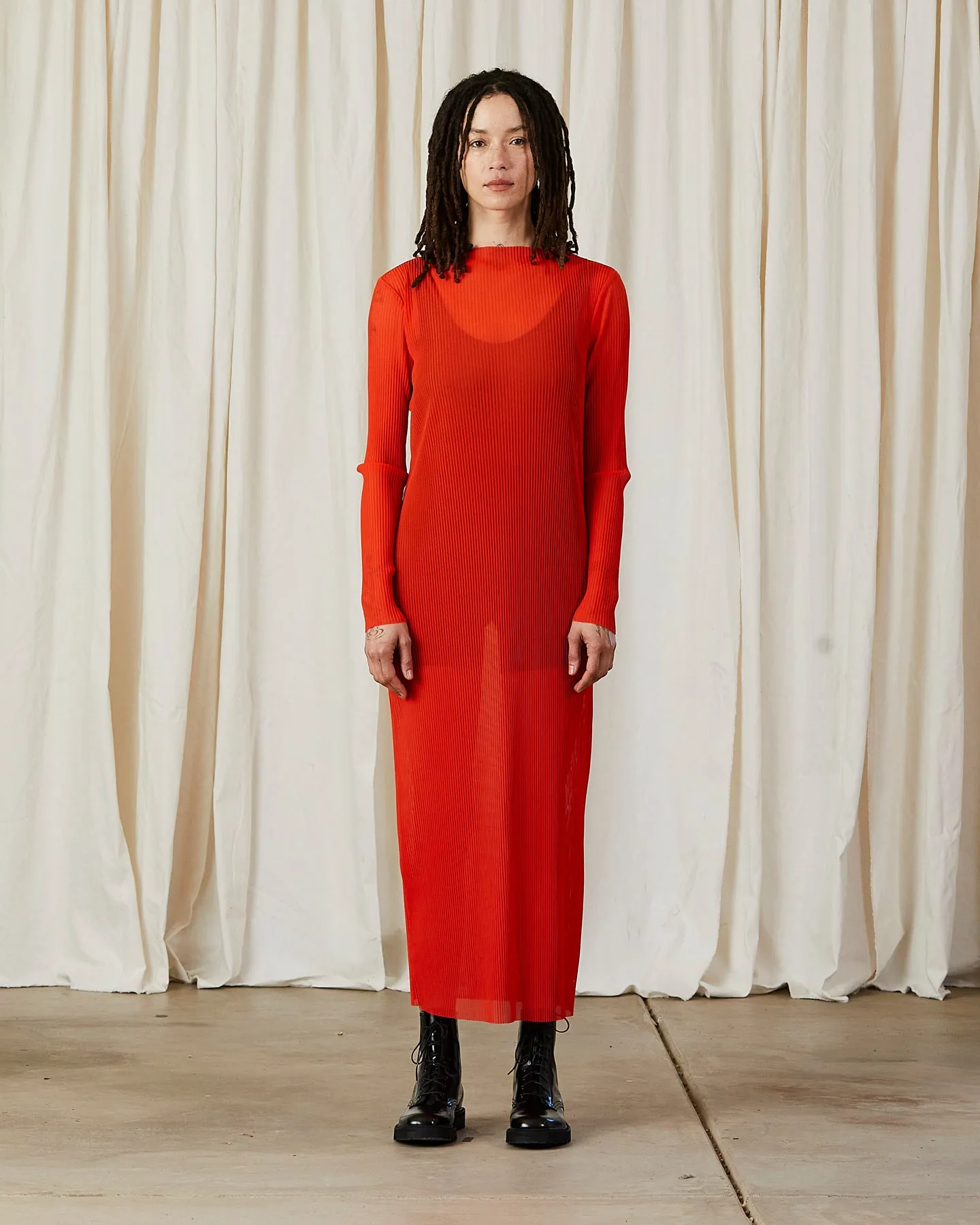 PLEATED MESH DRESS - POPPY sold by Ali Golden product image thumbnail 2