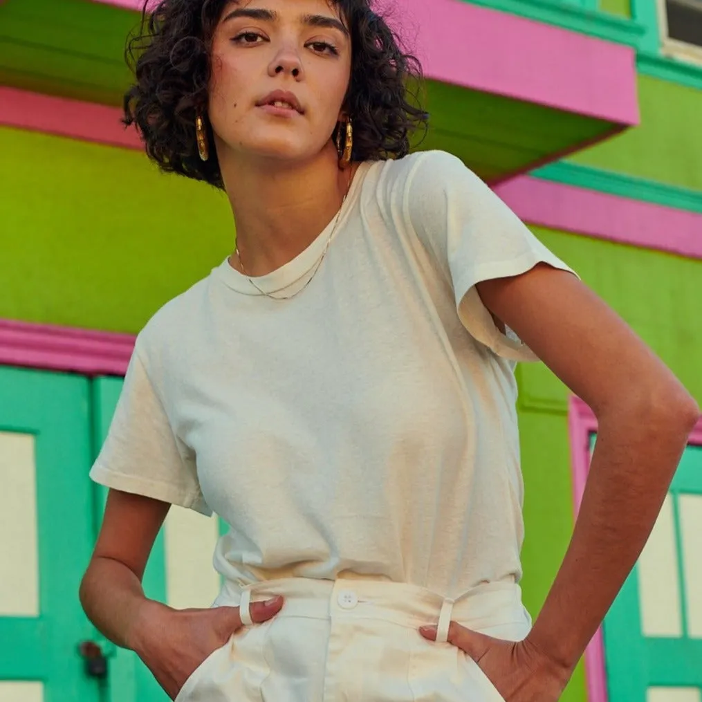 CROPPED LOREL TEE - BLACK sold by Ali Golden product image thumbnail 3