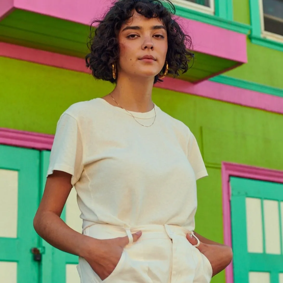 CROPPED LOREL TEE - BLACK sold by Ali Golden product image thumbnail 2