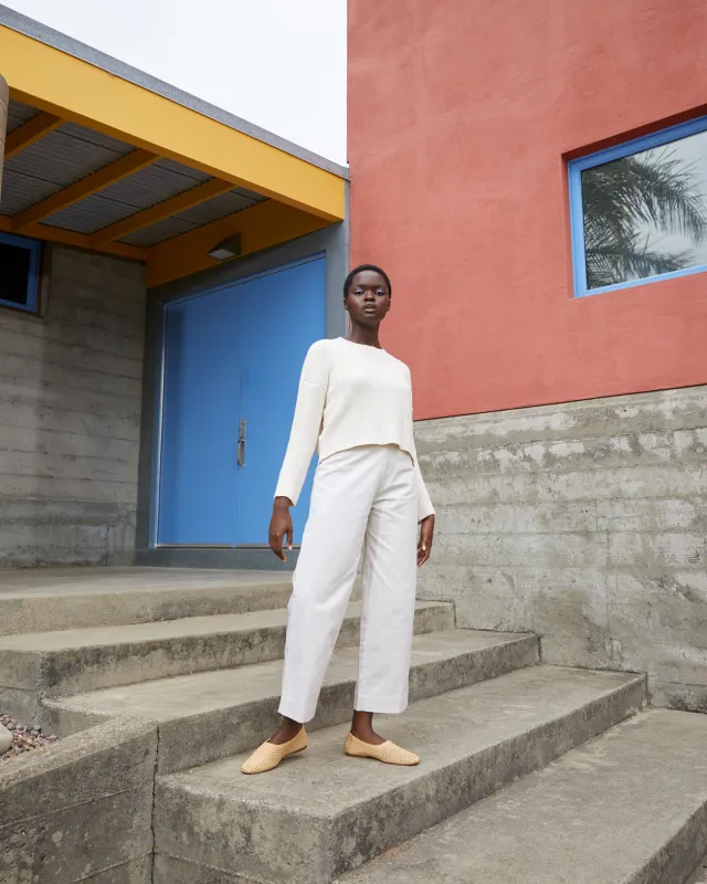 SAMPLE - SIDE ZIP PANT - BONE made by Ali Golden