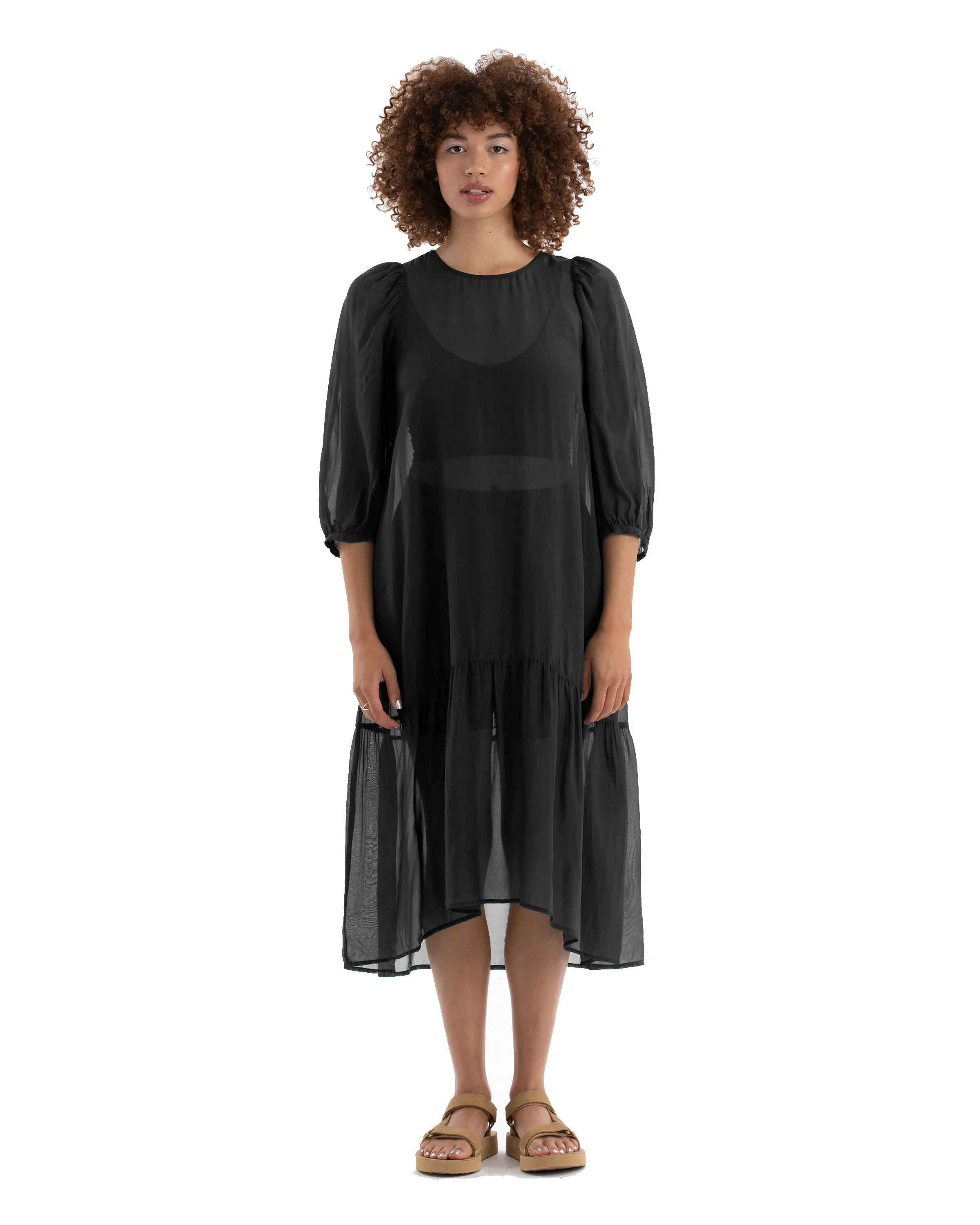 SAMPLE - PEASANT DRESS - BLACK sold by Ali Golden