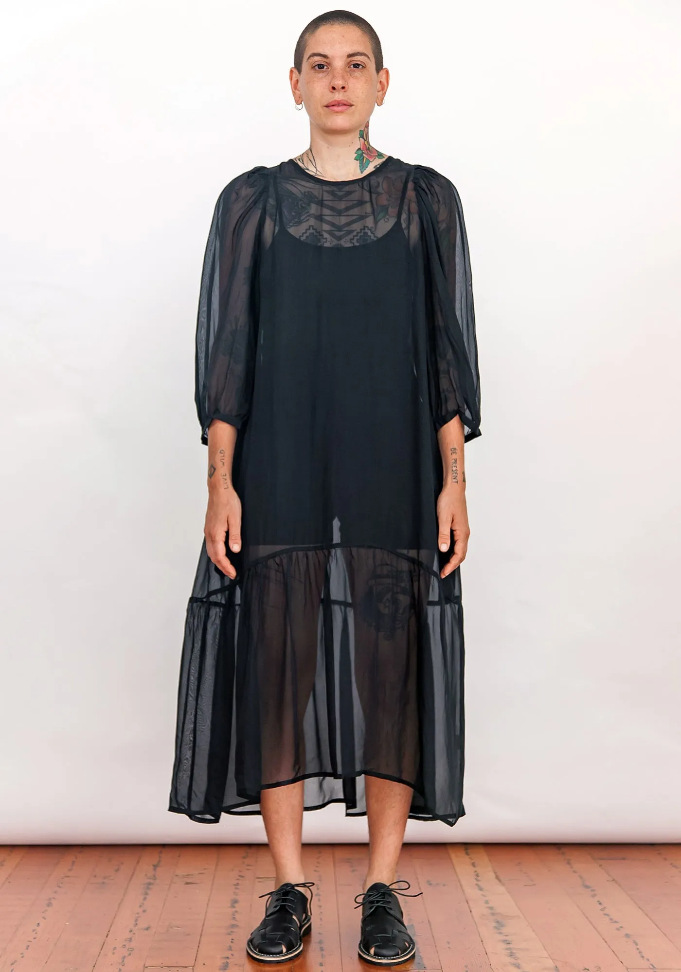 SAMPLE - PEASANT DRESS - BLACK sold by Ali Golden product image thumbnail 3