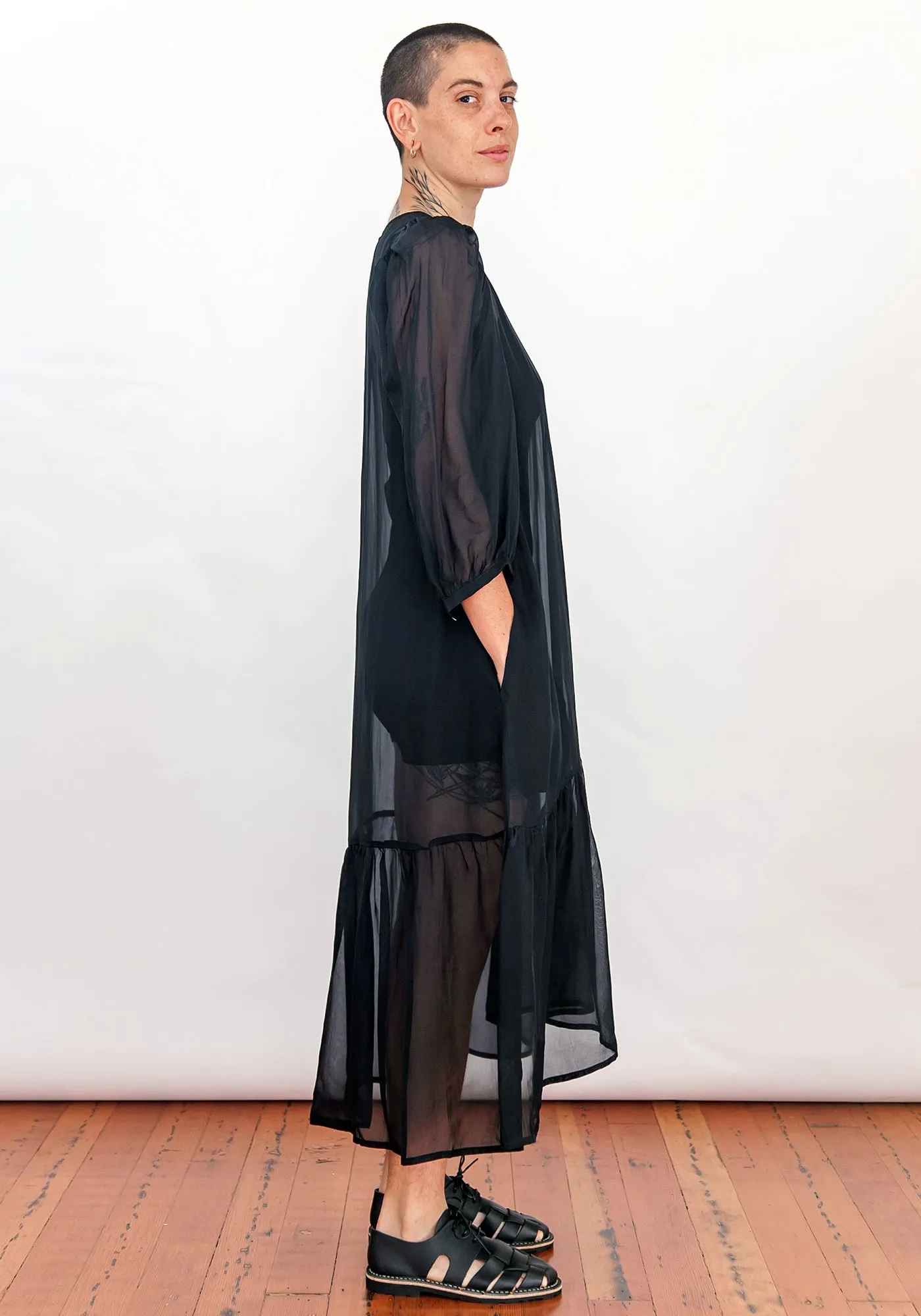 SAMPLE - PEASANT DRESS - BLACK sold by Ali Golden product image thumbnail 4