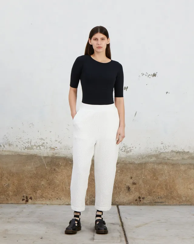 SAMPLE - QUILTED PANTS - BONE made by Ali Golden