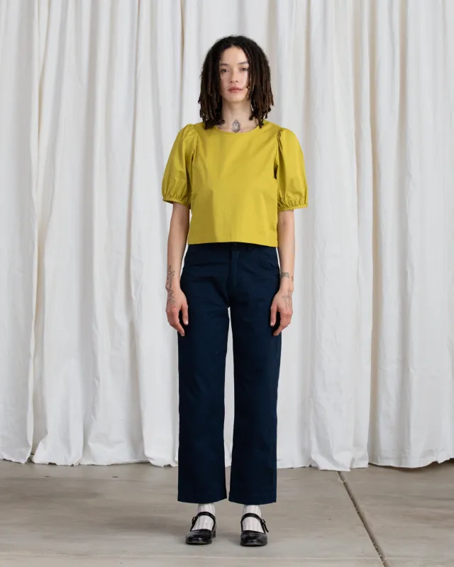 PUFF SLEEVE TOP - CHARTREUSE sold by Ali Golden