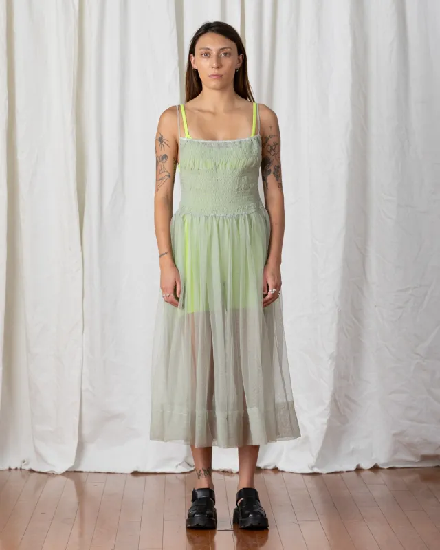 SAMPLE - MESH BALLERINA DRESS - GREEN TEA made by Ali Golden