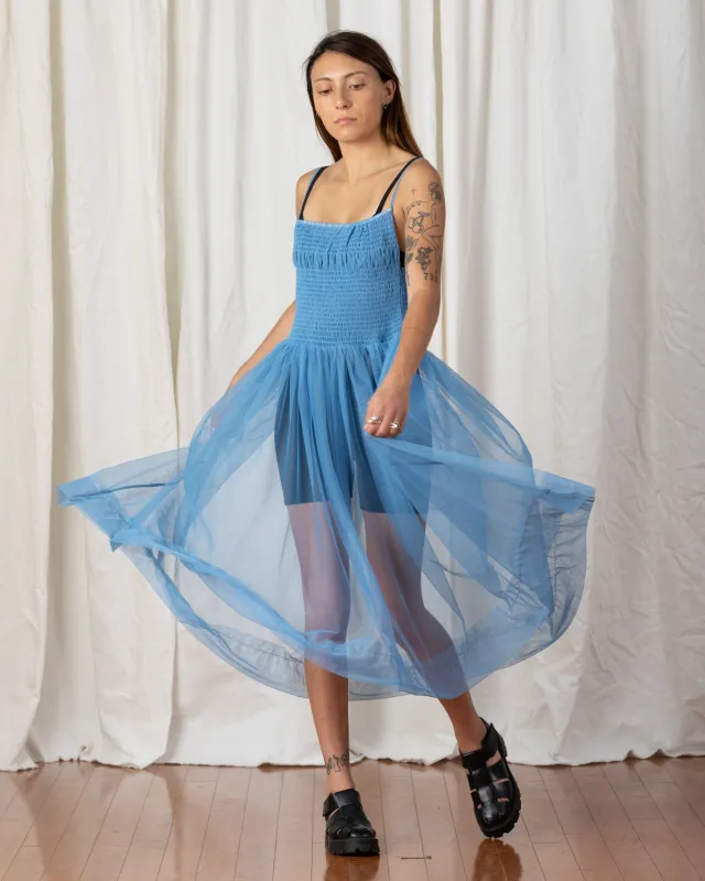 SAMPLE - MESH BALLERINA DRESS - MUTED CERULEAN made by Ali Golden