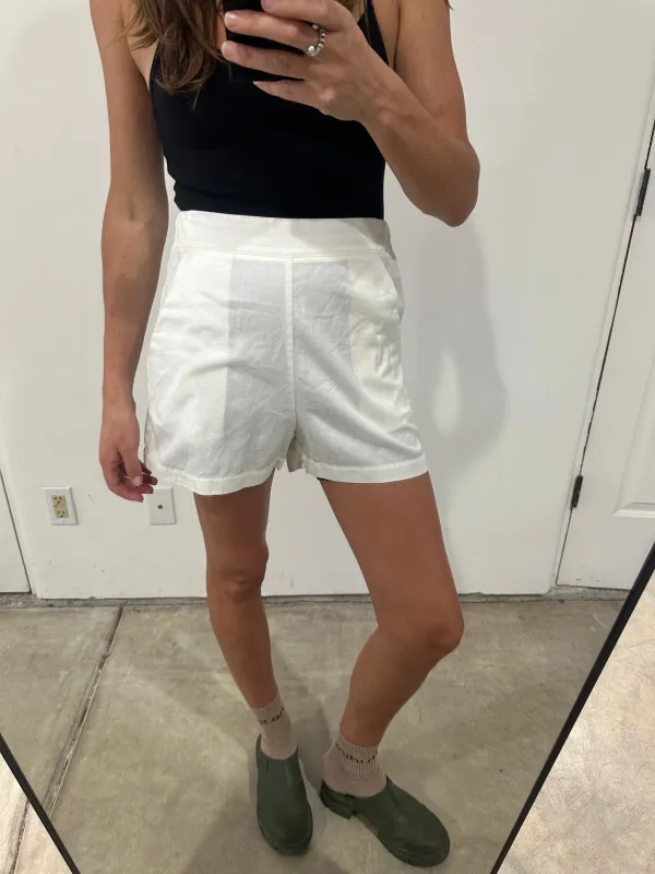 SAMPLE - ELASTIC SHORTS - BONE made by Ali Golden