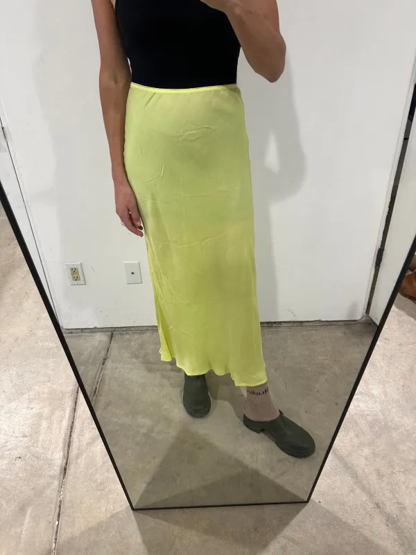 SAMPLE - SLIM MIDI SKIRT - YELLOW made by Ali Golden