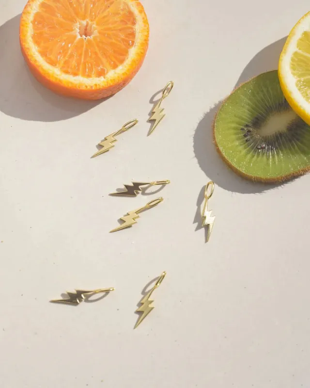 MINI LIGHTNING BOLT CHARM made by Ali Golden