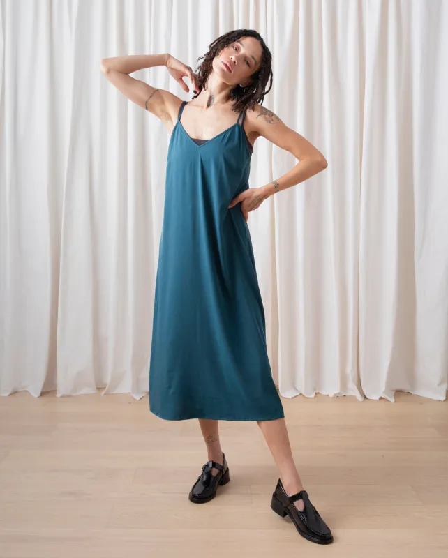 SAMPLE - SLIP DRESS - DEEP TEAL made by Ali Golden