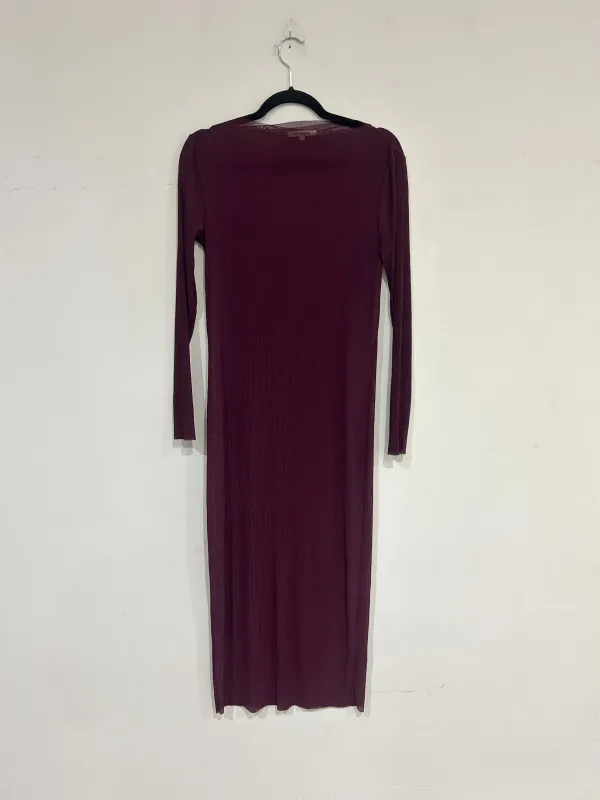 SAMPLE - PLEATED MESH DRESS - PLUM made by Ali Golden