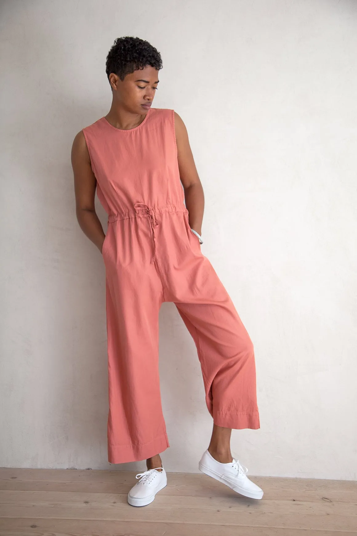 SAMPLE - COTTONCREW NECK SLIT-BACK JUMPER - SALMON sold by Ali Golden product image thumbnail 5