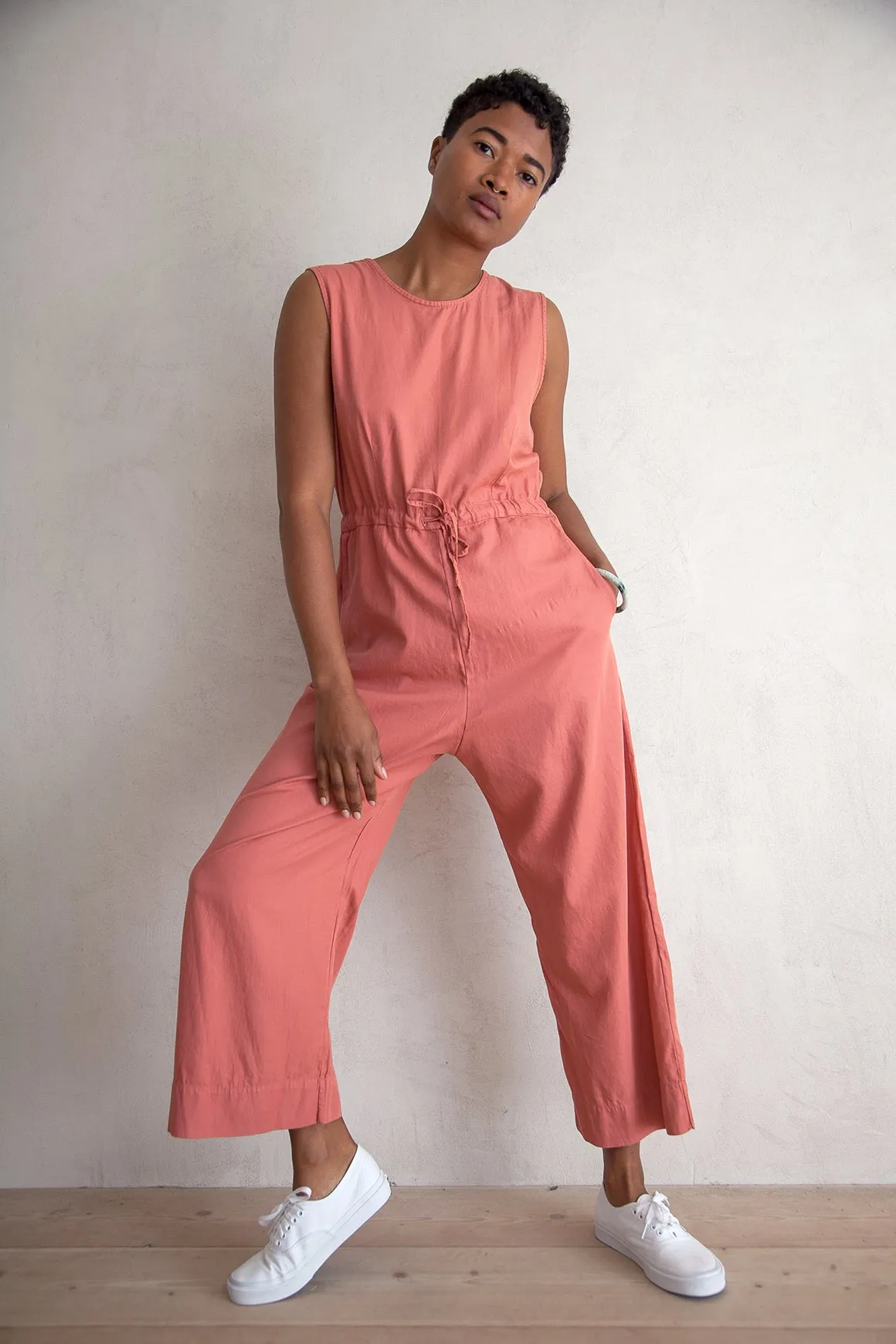 SAMPLE - COTTONCREW NECK SLIT-BACK JUMPER - SALMON sold by Ali Golden product image thumbnail 3