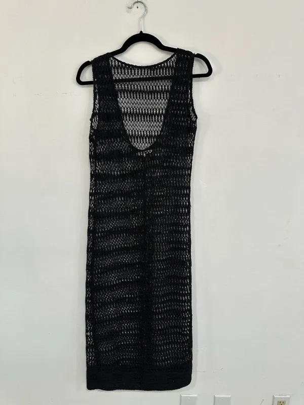 SAMPLE - LOW BACK COLUMN DRESS - BLACK CROCHET made by Ali Golden