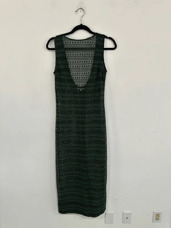 SAMPLE - LOW BACK COLUMN DRESS - GREEN/BLACK CROCHET made by Ali Golden
