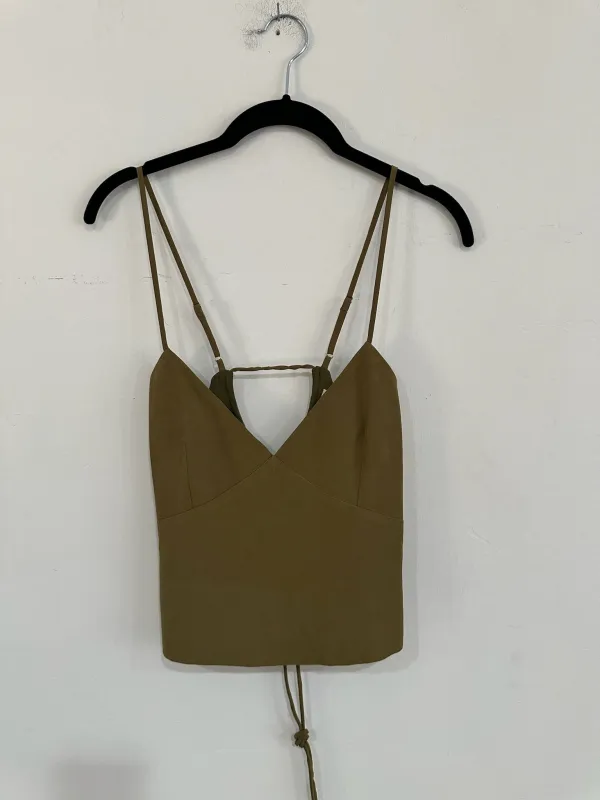 SAMPLE - TIE BACK TOP - MUTED GREEN made by Ali Golden