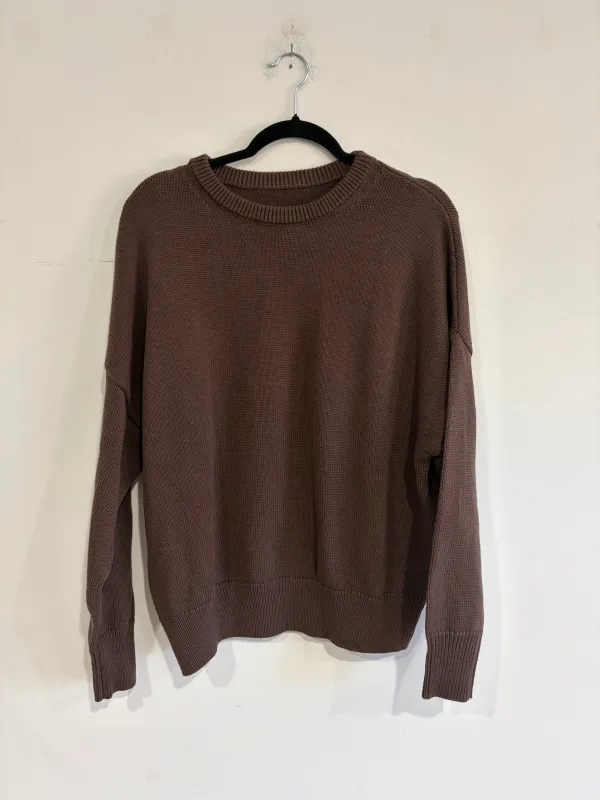 SAMPLE - COTTON RELAXED PULLOVER - CHOCOLATE made by Ali Golden