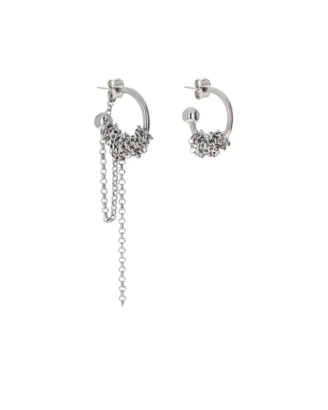 VERA EARRINGS - MEDIUM PALLADIUM made by Justine Clenquet