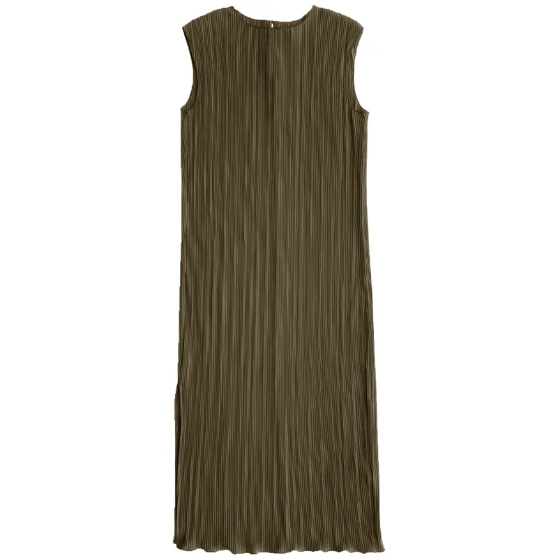PLEATED TANK DRESS - OLIVE made by Ali Golden