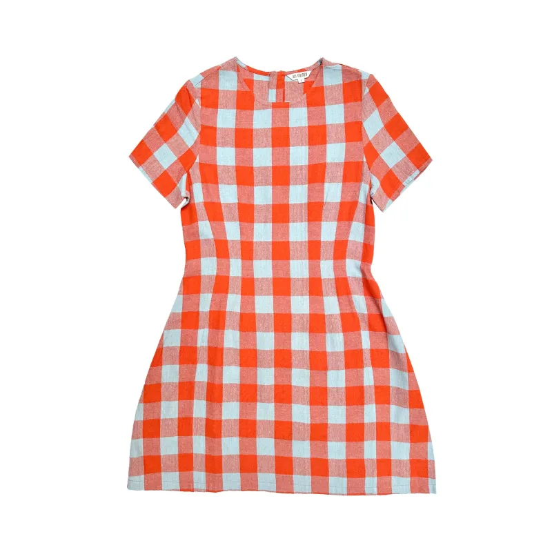 PLAID MINI DRESS - POPPY/FUCK ICE LARGE PLAID made by Ali Golden