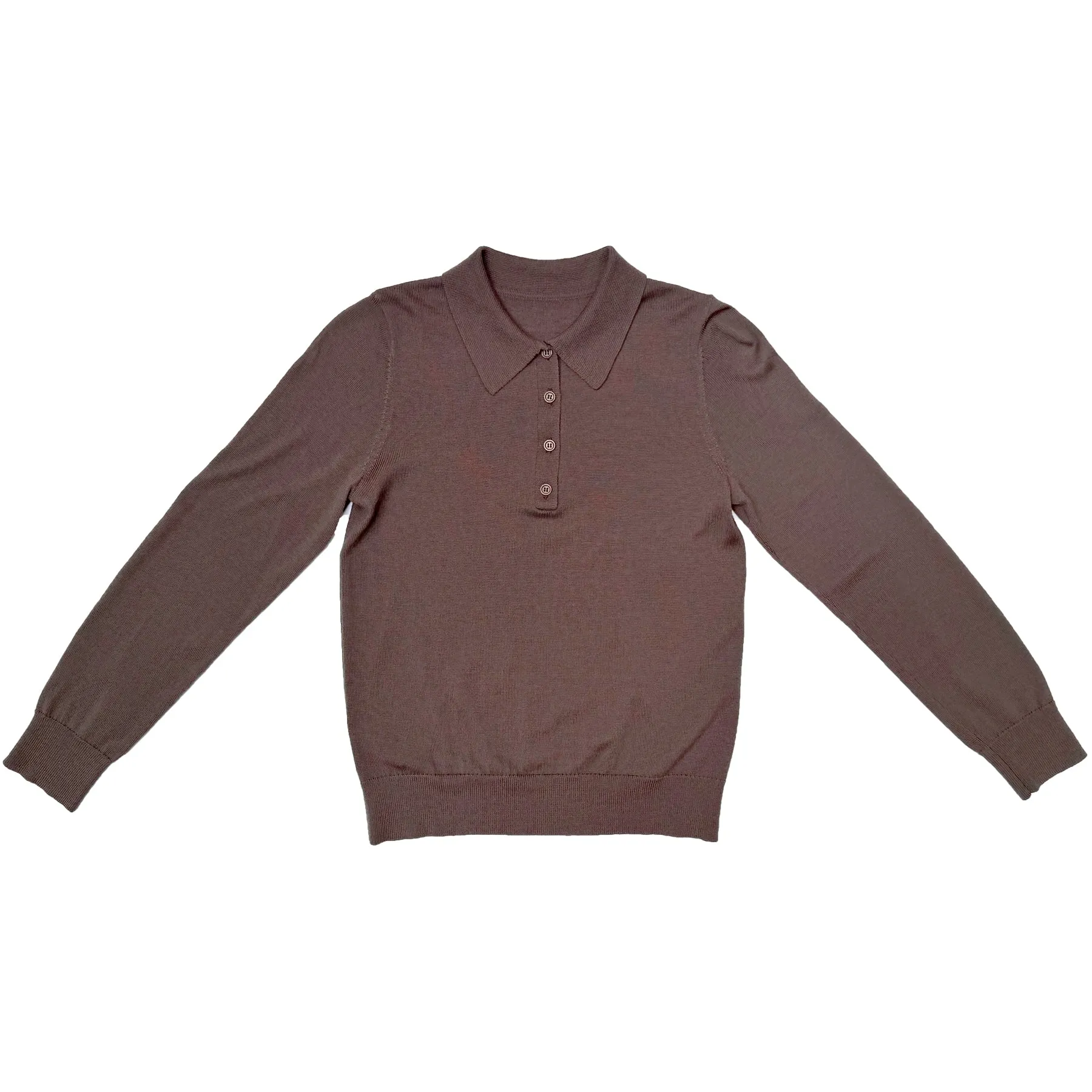 FITTED POLO PULLOVER - TAUPE sold by Ali Golden