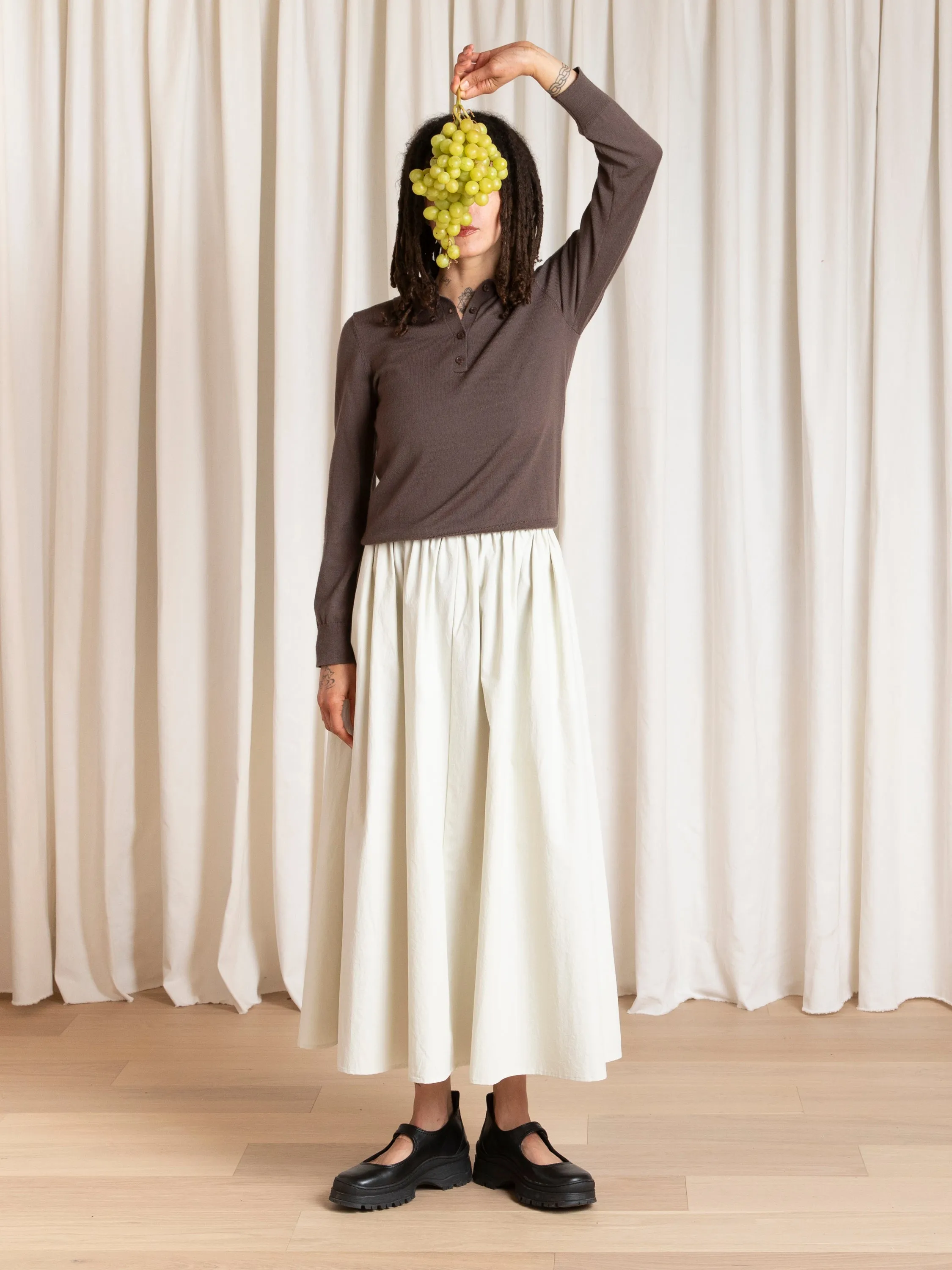 FITTED POLO PULLOVER - TAUPE sold by Ali Golden product image thumbnail 5