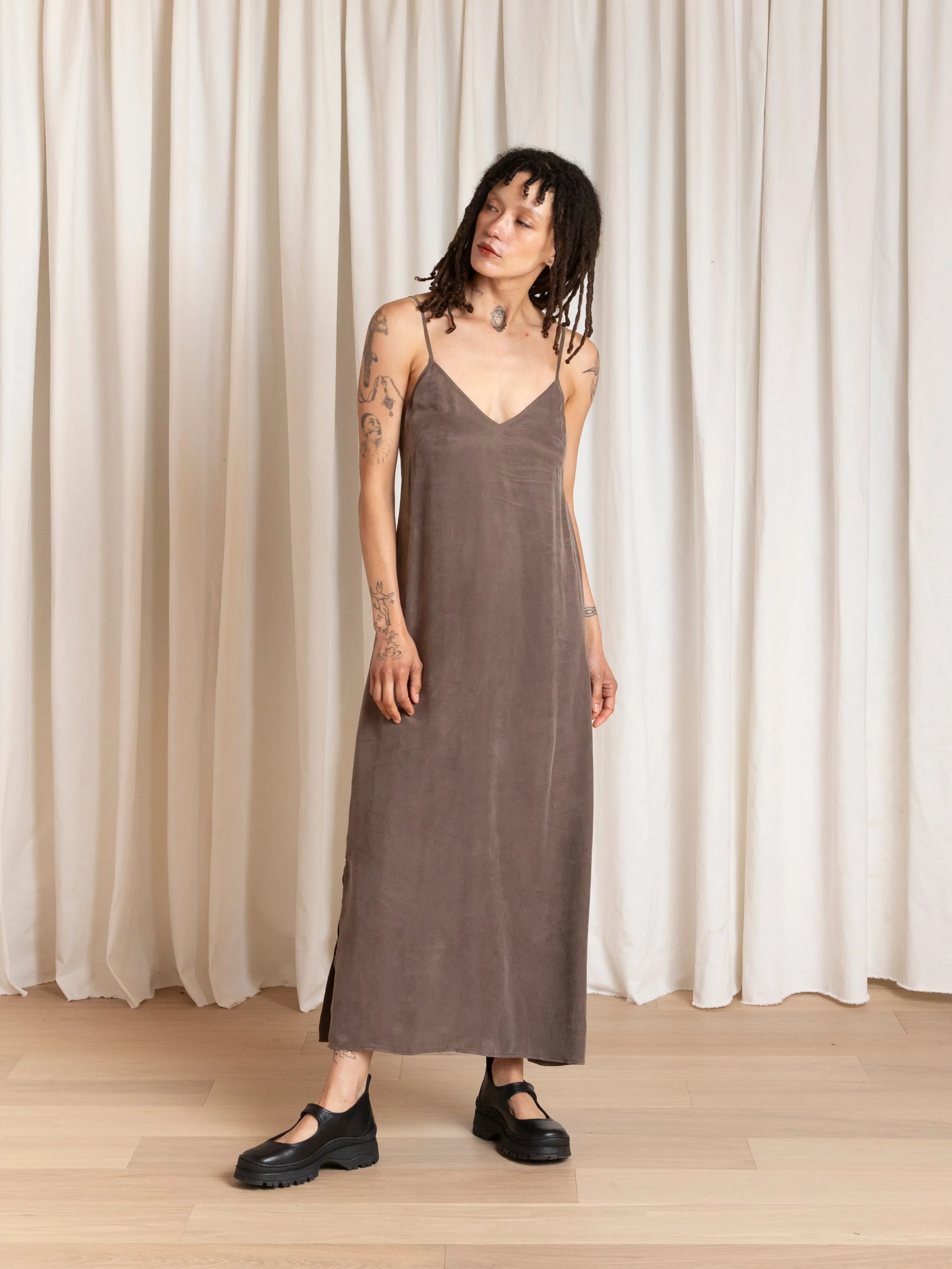 SLIP DRESS - TAUPE sold by Ali Golden product image thumbnail 5