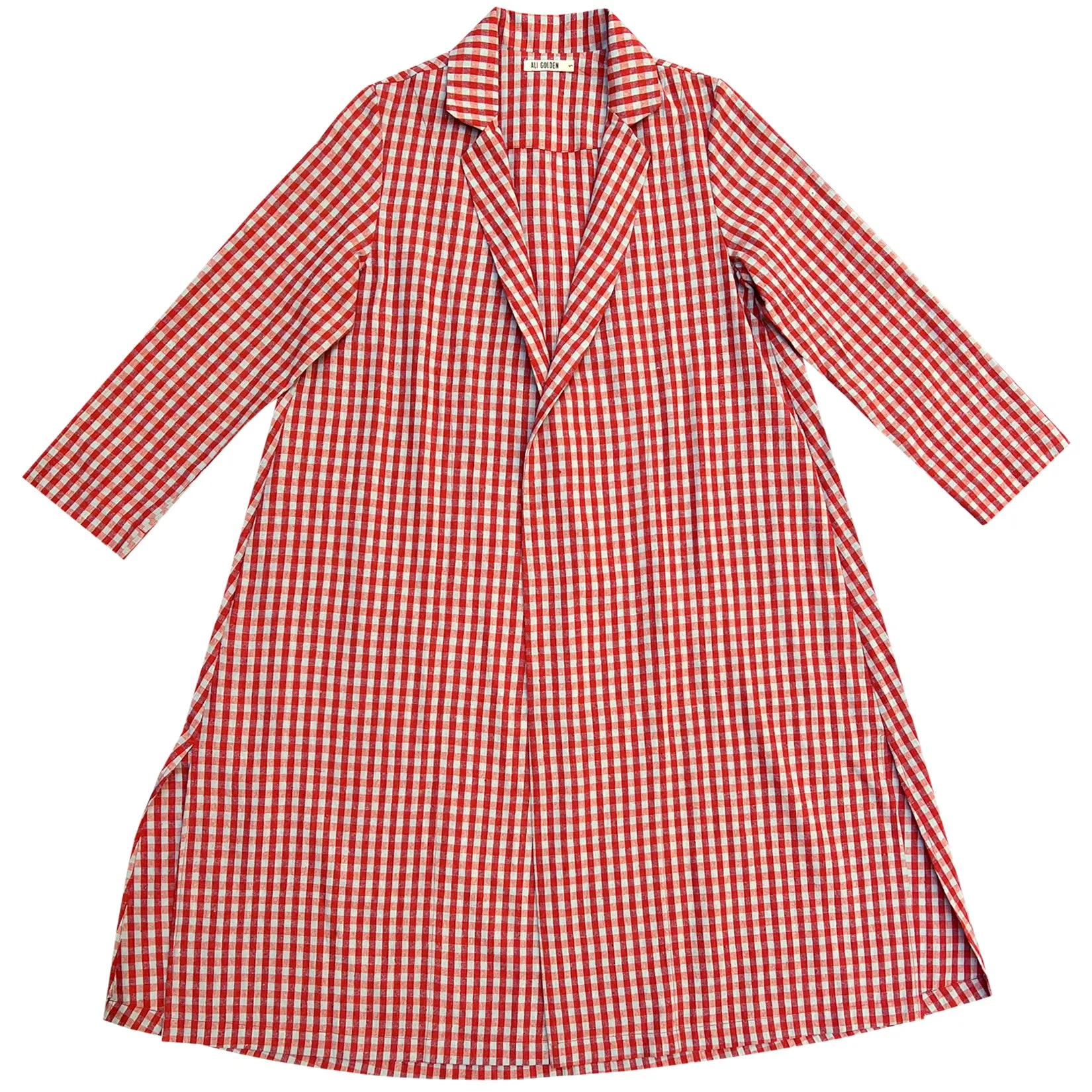 NOTCH JACKET - POPPY/FUCK ICE GINGHAM sold by Ali Golden