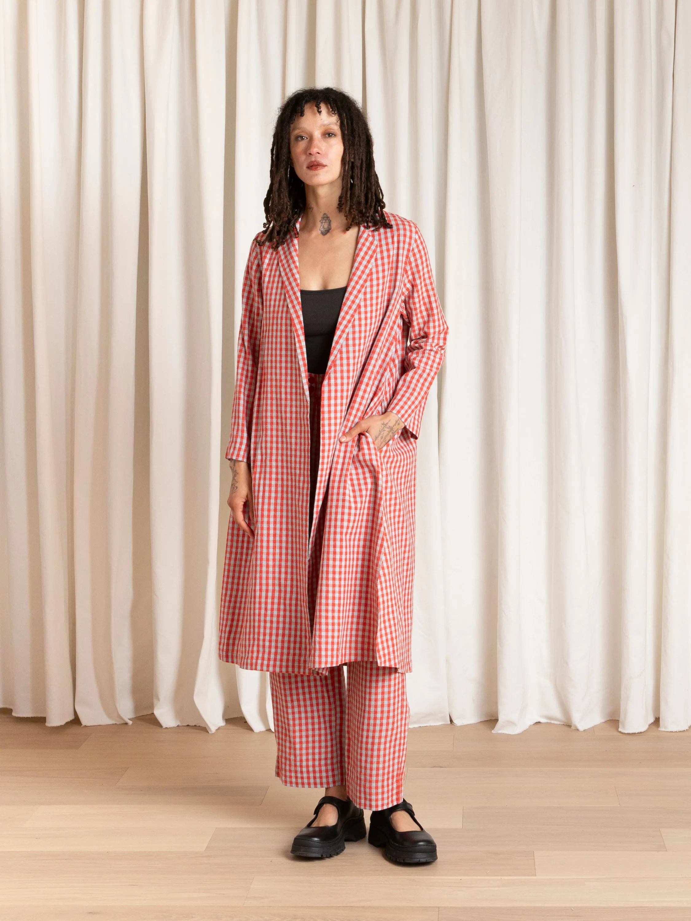 NOTCH JACKET - POPPY/FUCK ICE GINGHAM sold by Ali Golden product image thumbnail 3