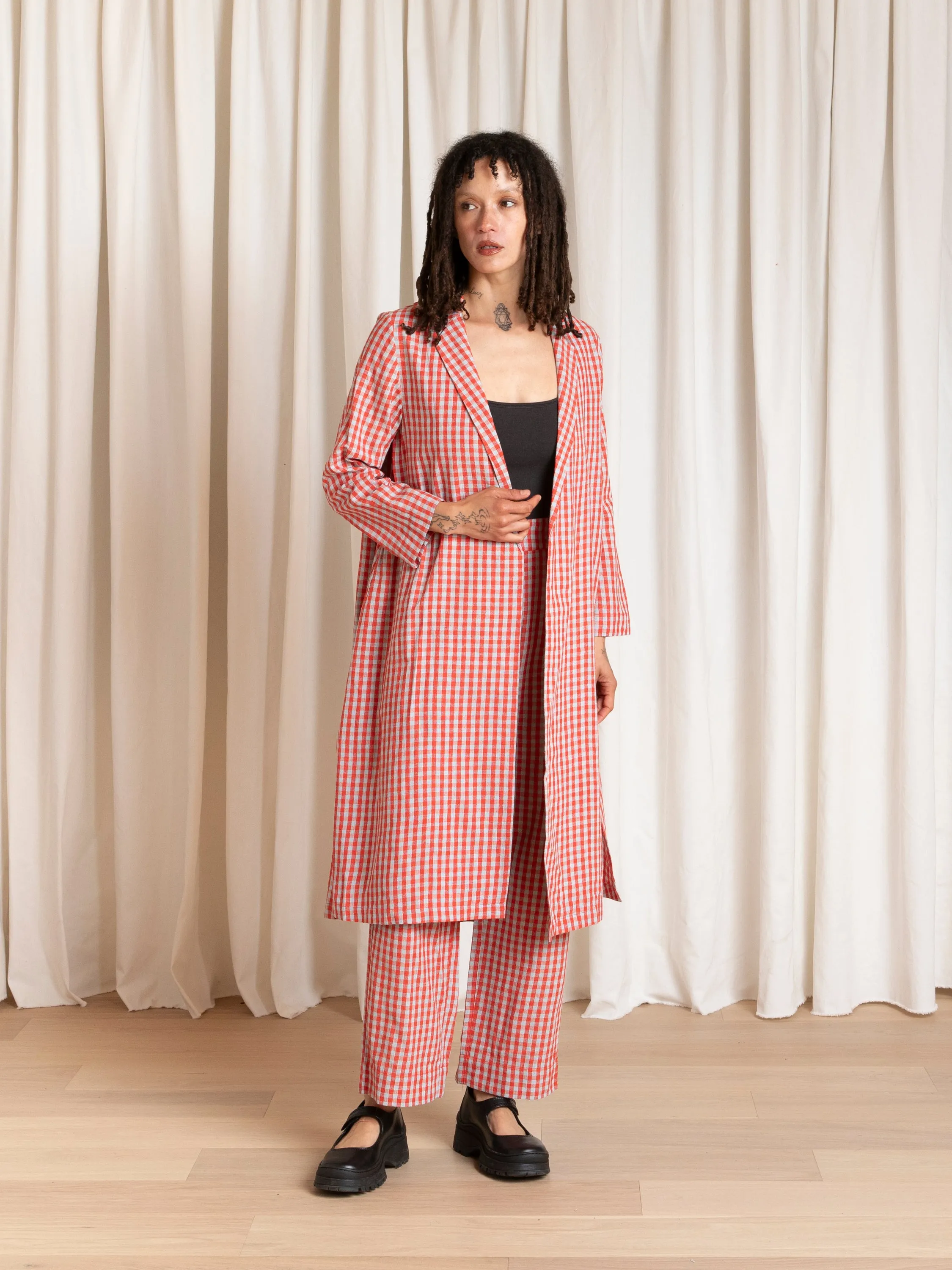NOTCH JACKET - POPPY/FUCK ICE GINGHAM sold by Ali Golden product image thumbnail 4