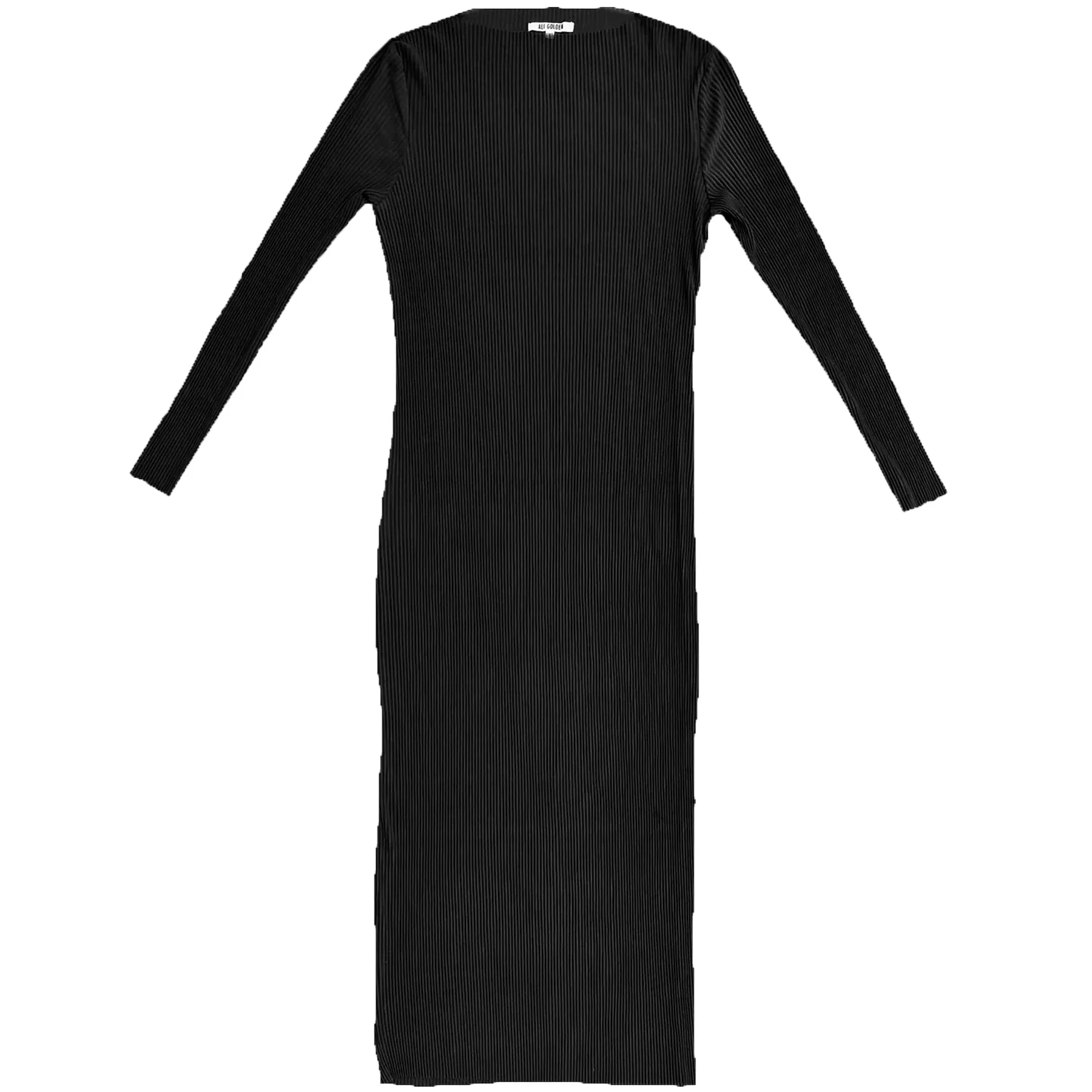 THICK PLEATED MESH DRESS - BLACK sold by Ali Golden