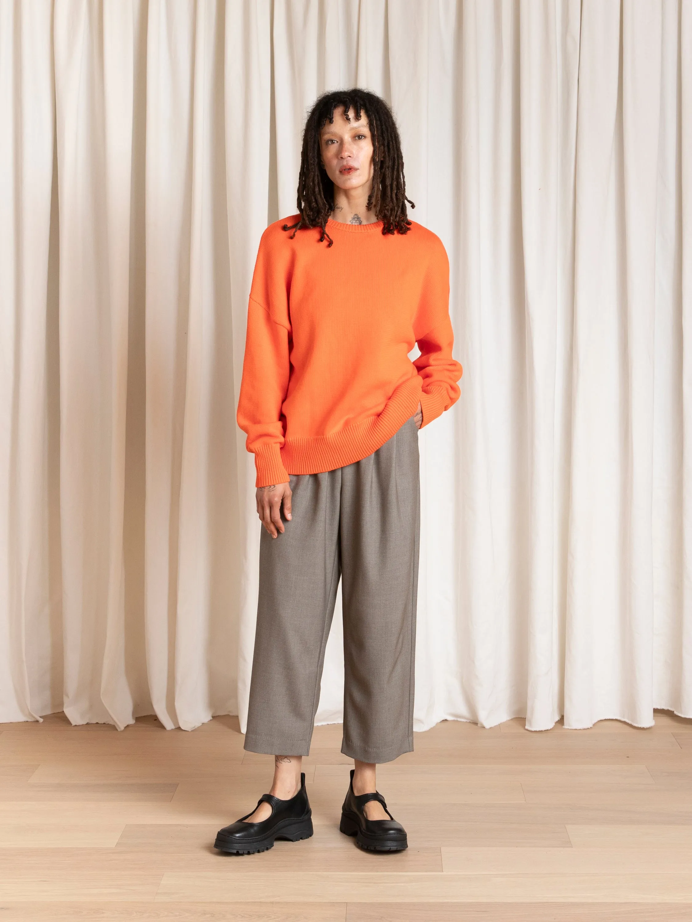 CHUNKY COTTON PULLOVER - NEON ORANGE sold by Ali Golden product image thumbnail 3