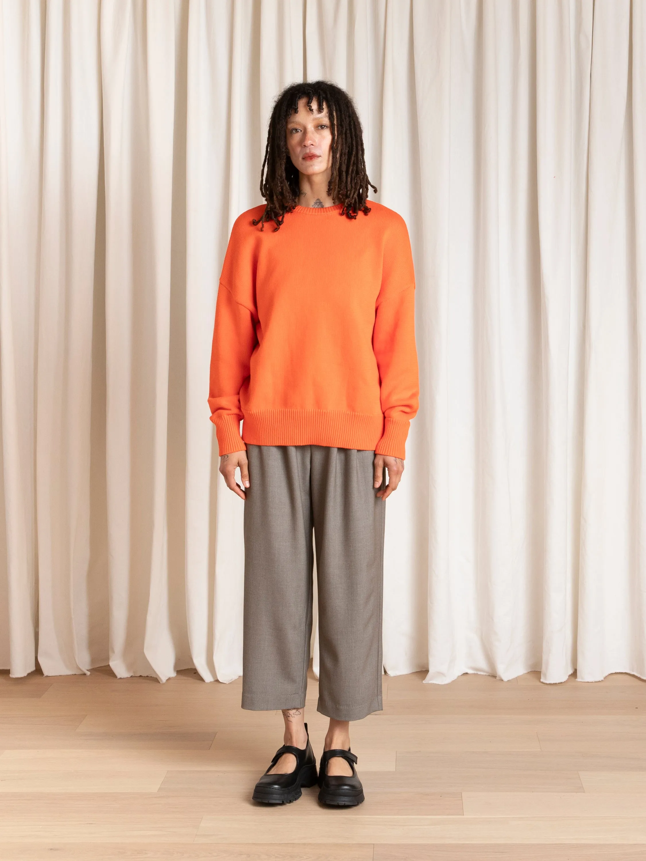 CHUNKY COTTON PULLOVER - NEON ORANGE sold by Ali Golden product image thumbnail 2