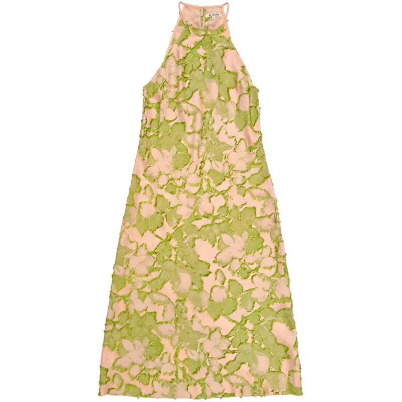 HIGH NECK BIAS DRESS - PINK/LIME made by Ali Golden