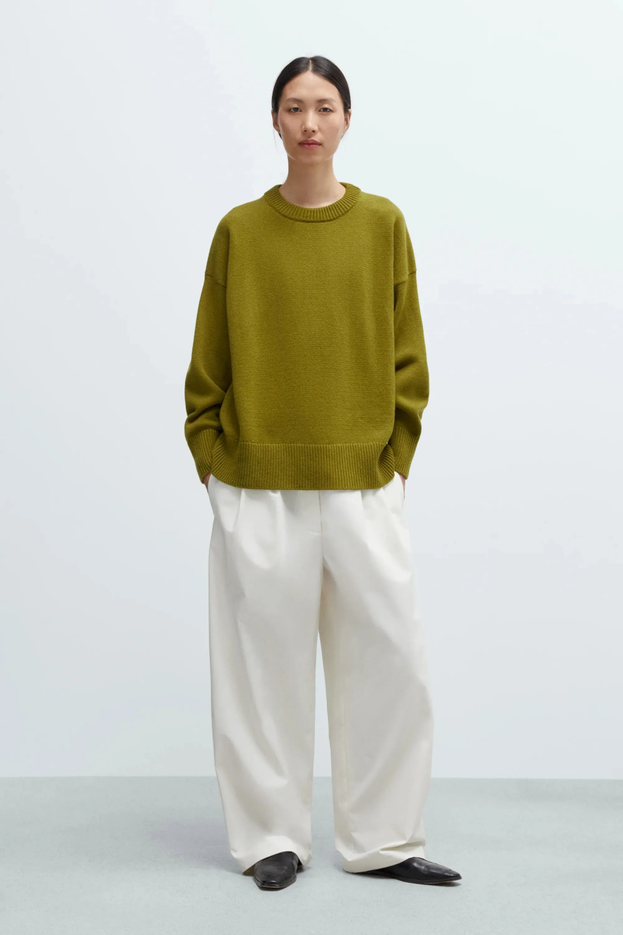 MERINO WOOL OVERSIZED SWEATER - WOODBINE sold by Ali Golden product image thumbnail 2