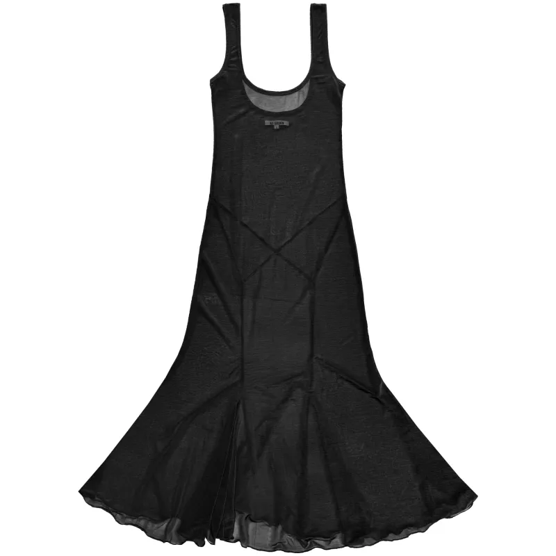TANK DRESS W/ ASYMMETRICAL HEM - BLACK made by Ali Golden