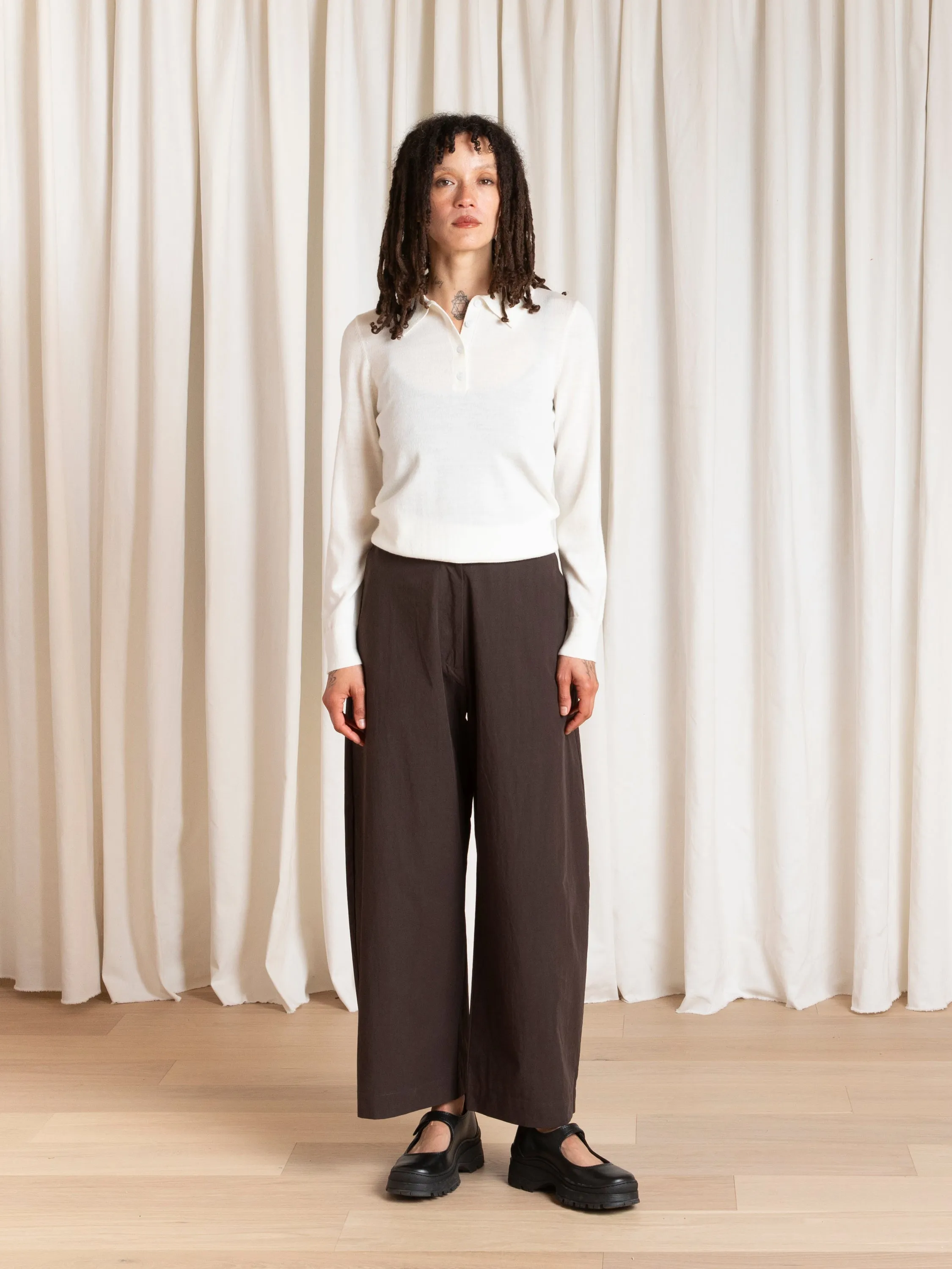 FITTED POLO PULLOVER - CREAM sold by Ali Golden product image thumbnail 4