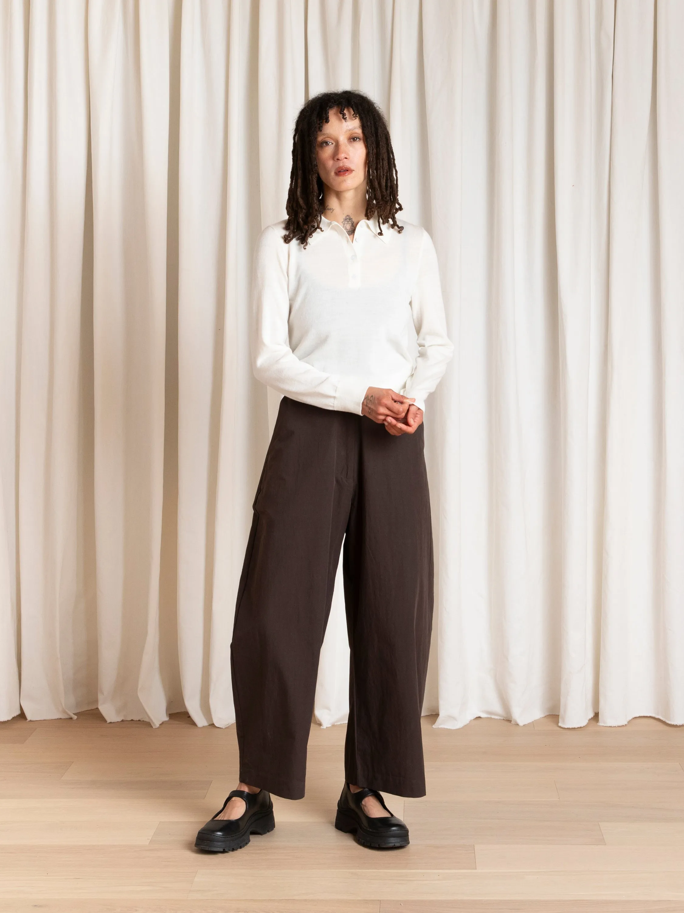 FITTED POLO PULLOVER - CREAM sold by Ali Golden product image thumbnail 5