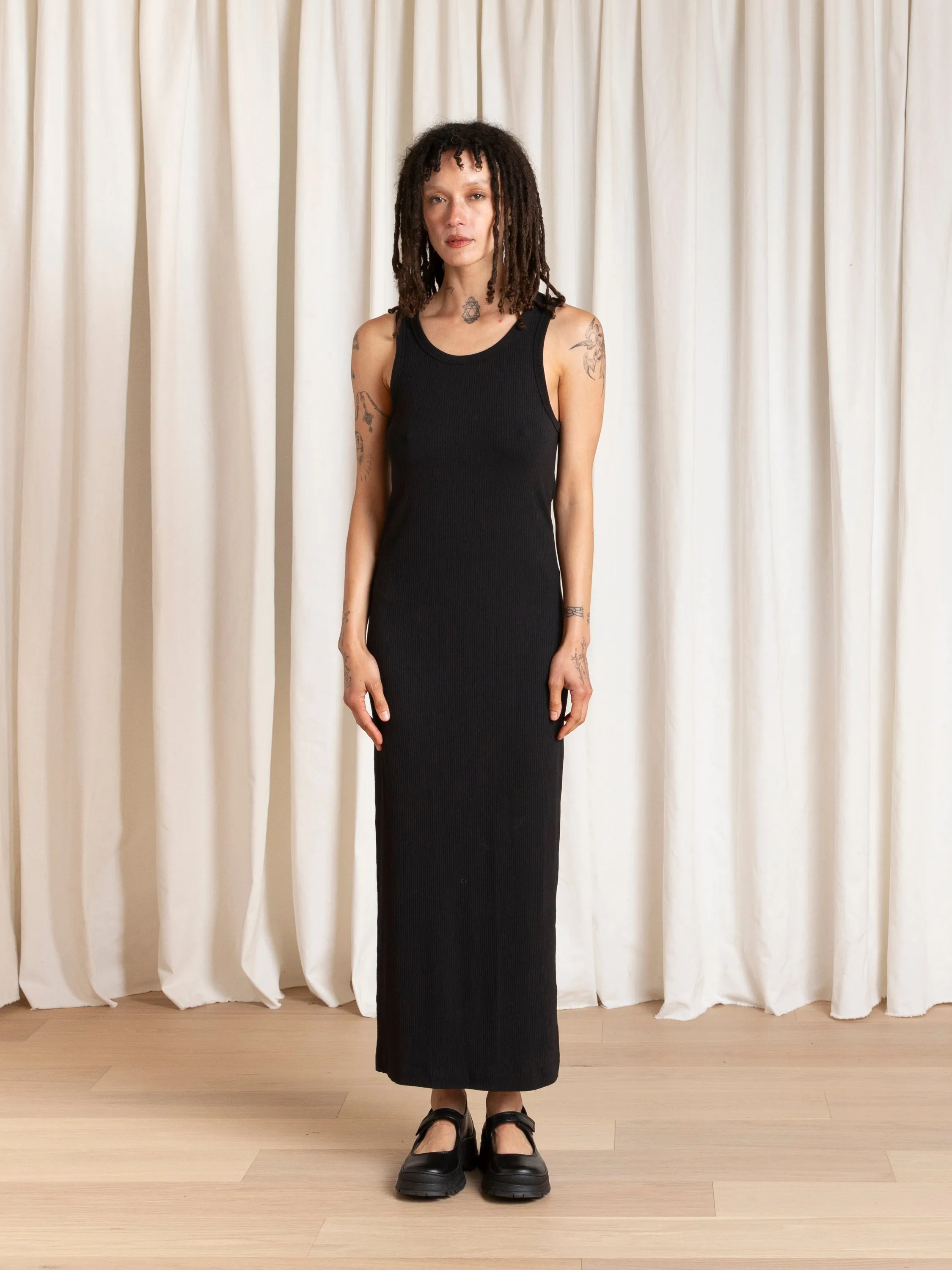RIBBED DRESS - BLACK sold by Ali Golden product image thumbnail 2