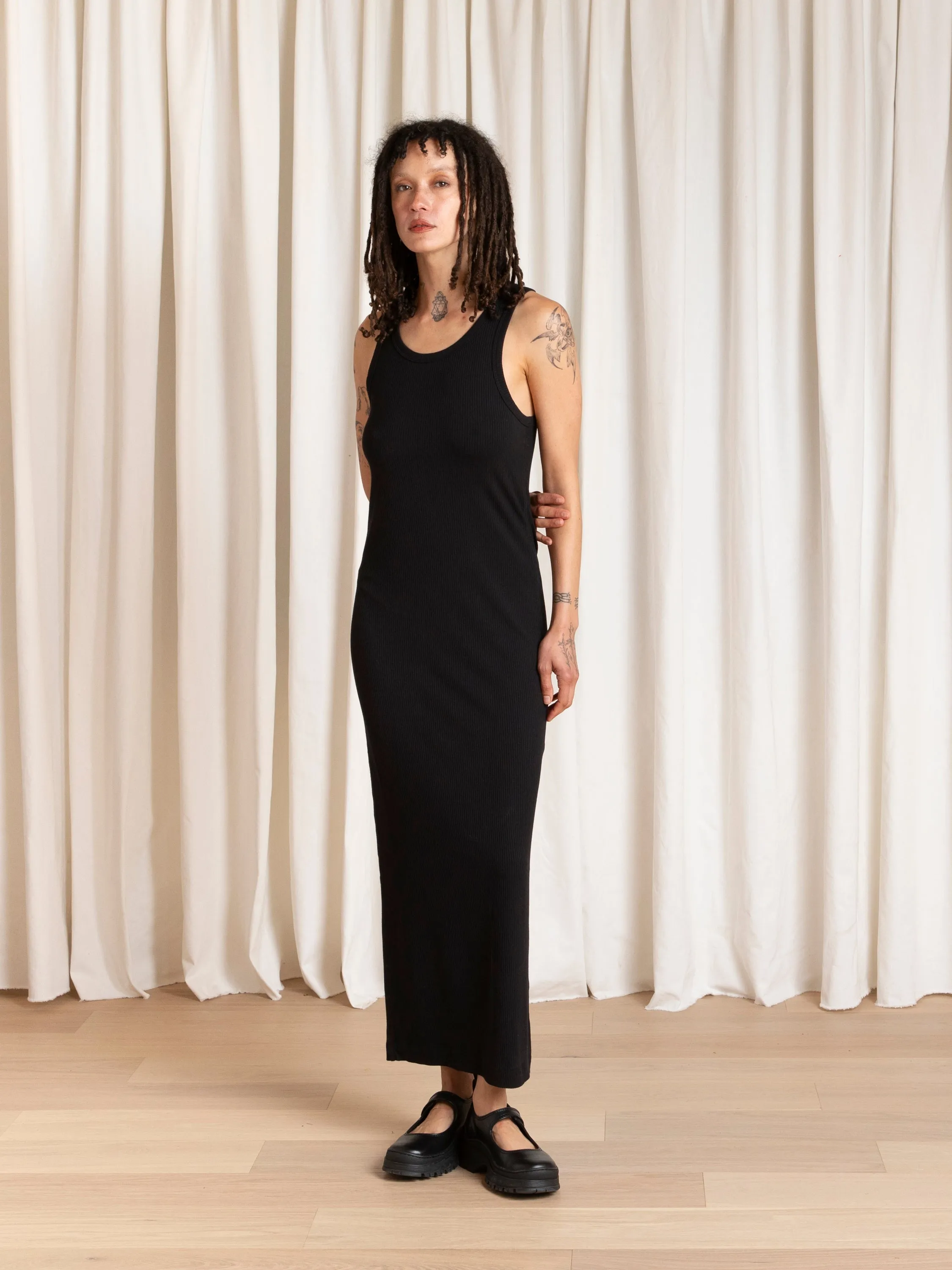 RIBBED DRESS - BLACK sold by Ali Golden product image thumbnail 5