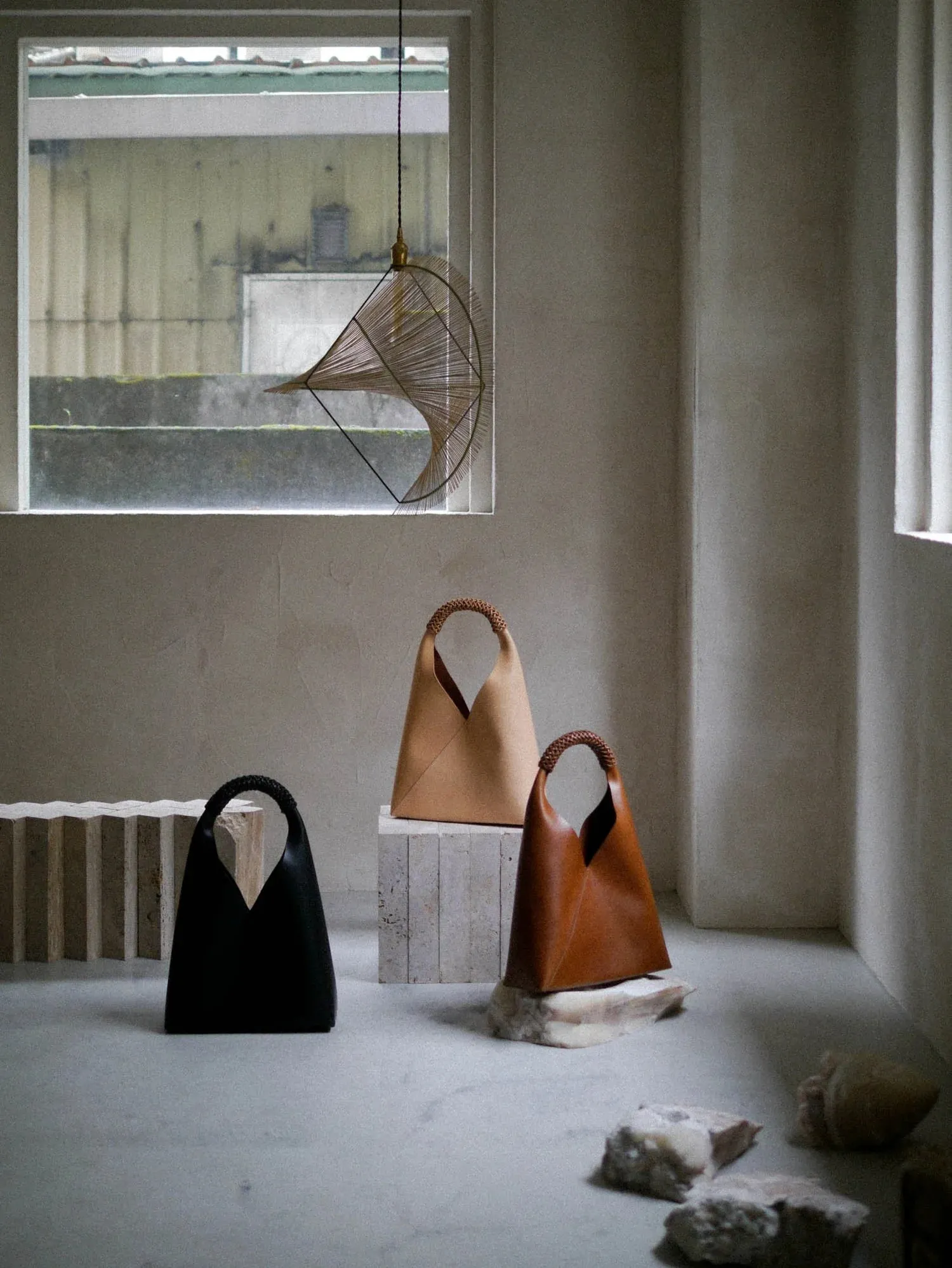 WOVEN TRIANGLE BAG 45 - BLACK sold by Ali Golden product image thumbnail 5