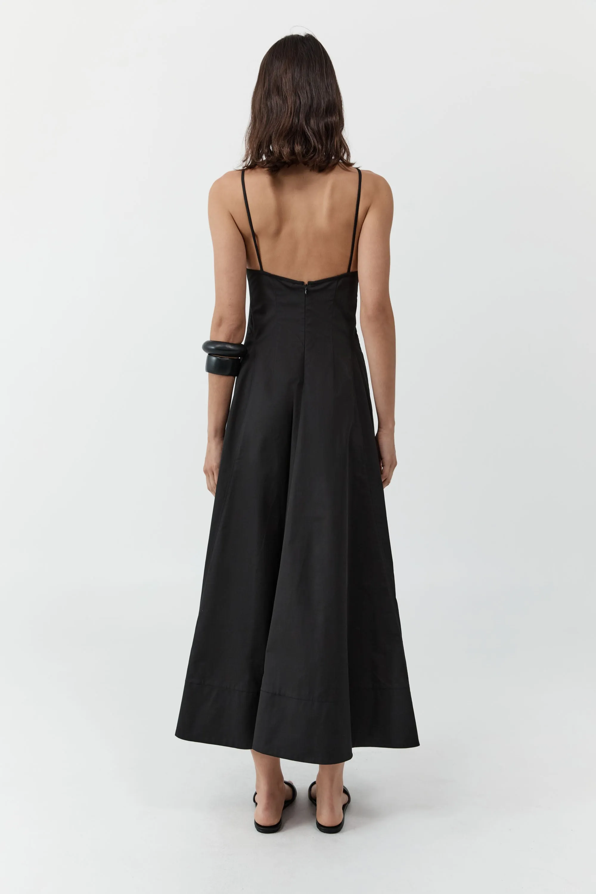 STRUCTURED COTTON DRESS - BLACK sold by Ali Golden product image thumbnail 4